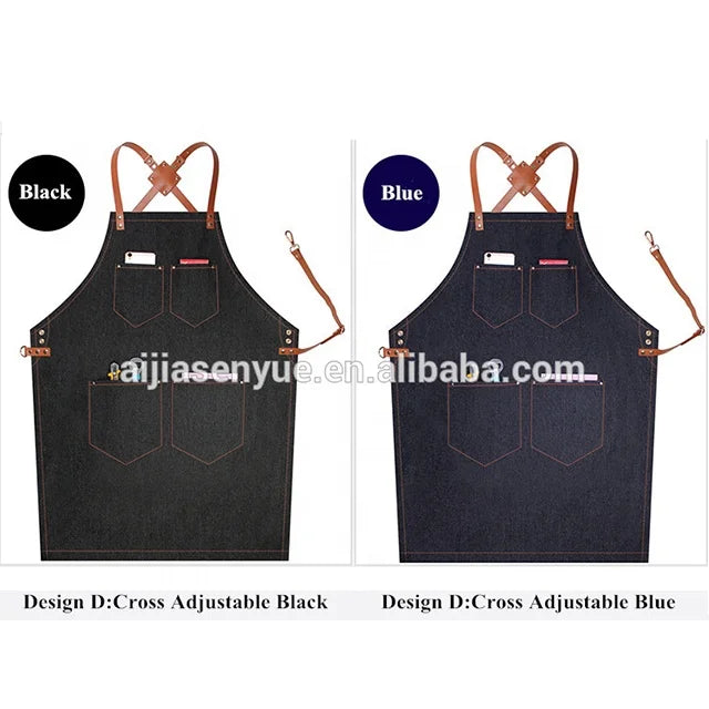 Custom Grey Denim Apron