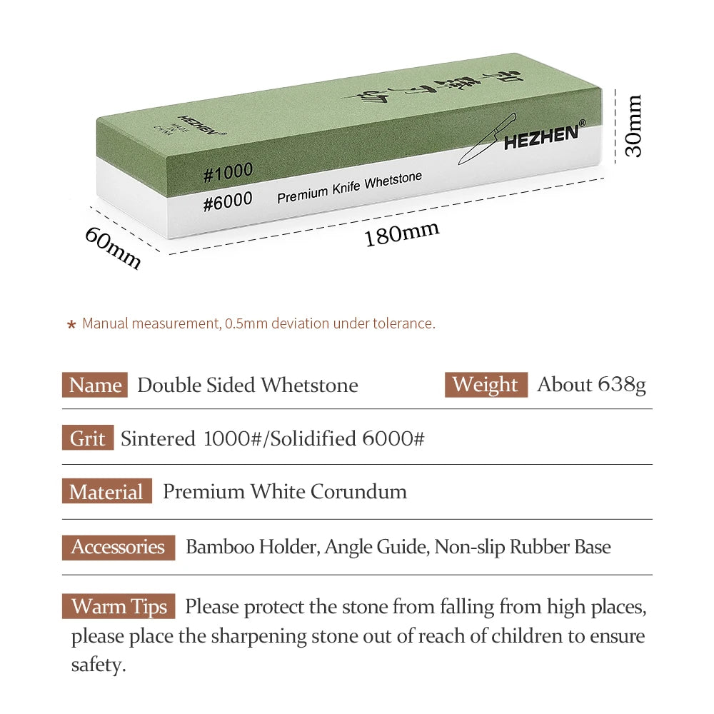 Japanese Whetstone Knife Sharpener 1000/6000