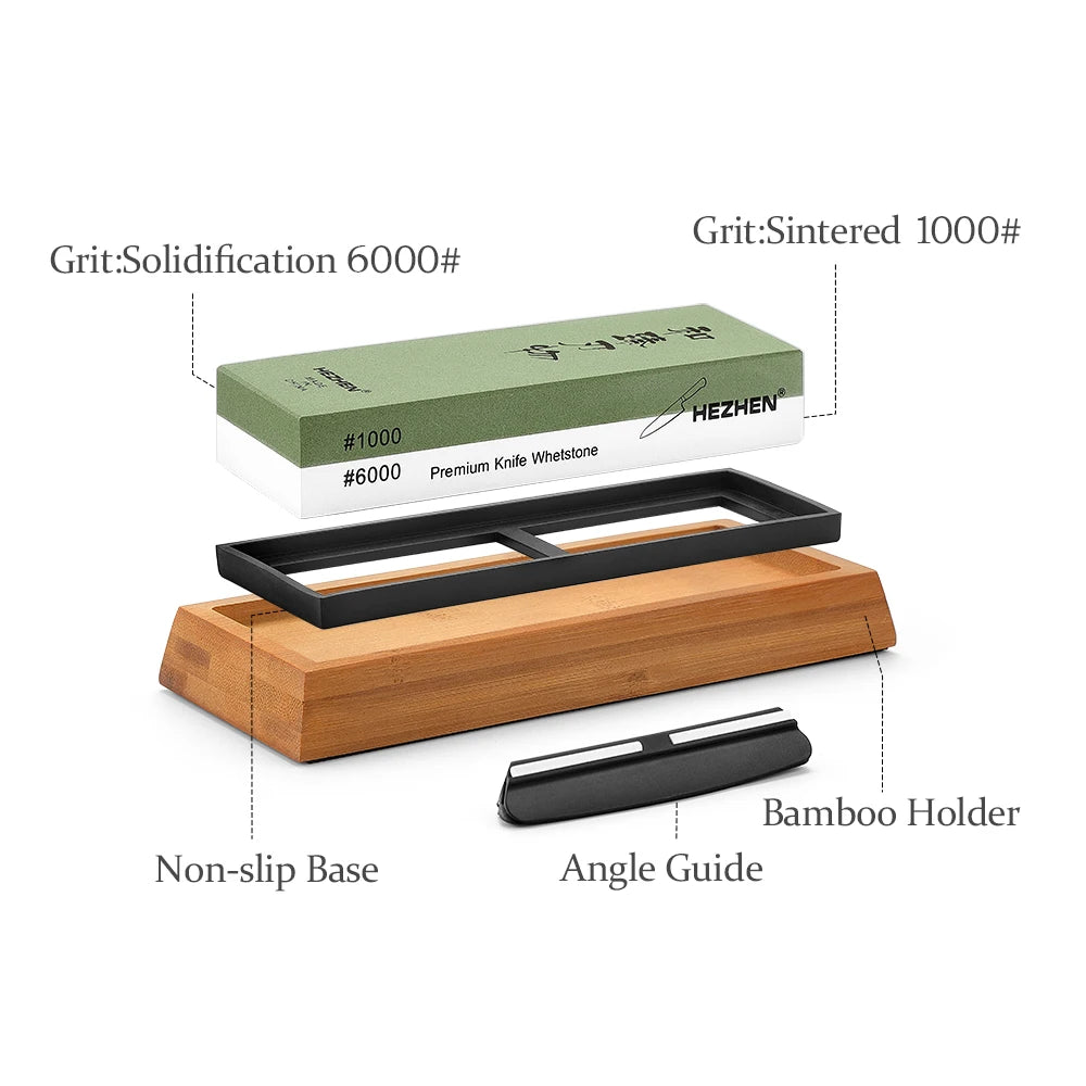 Japanese Whetstone Knife Sharpener 1000/6000
